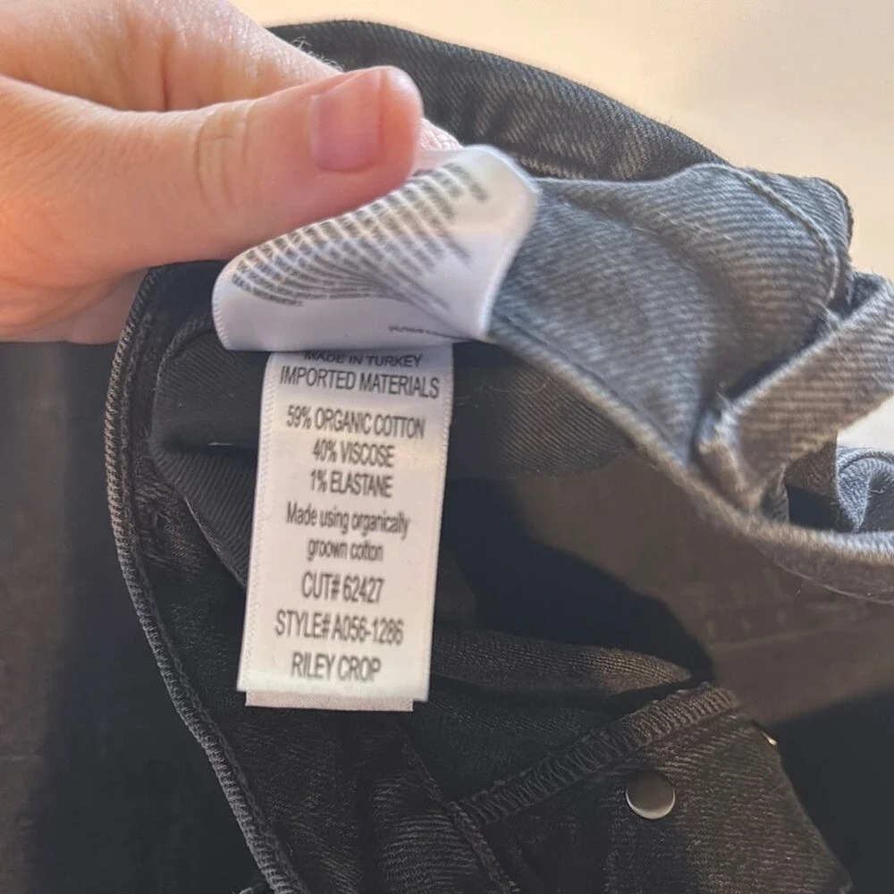 NWT‎ AGOLDE Riley High Rise Straight CropIn Crushed back Size 28